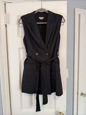 Jason Wu Sleeveless Black Belted Blazer Vest Dress